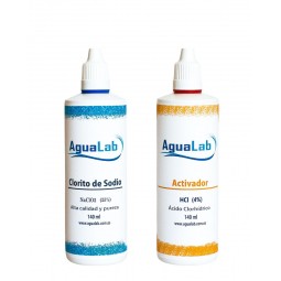 Kit clorito sódico 25 % + activador HCl 4 % · 2 × 140 ml