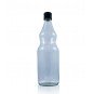 Botella de vidrio tapón ecológico.